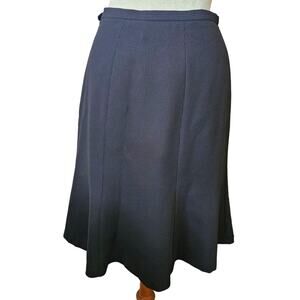 Black A Line Knee Length Skirt Size 4 Petite